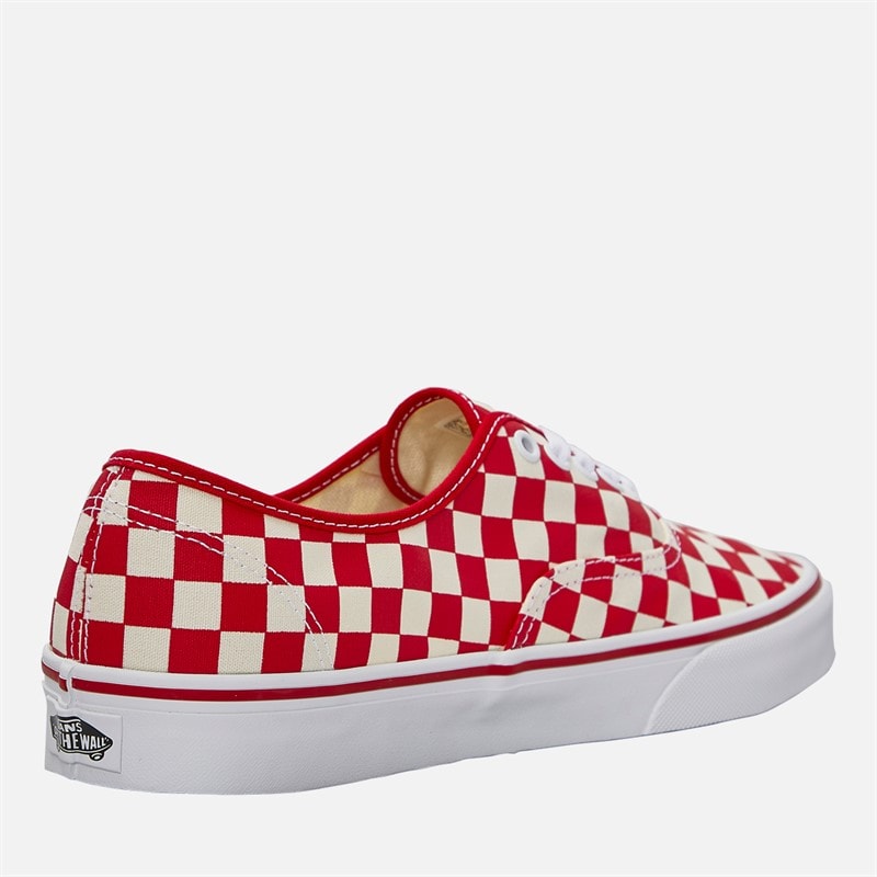 Vans Authentic Checkerboard Trainers Racing Red/White - Image 5