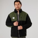 Resteröds Mens Panel Zip Fleece Green