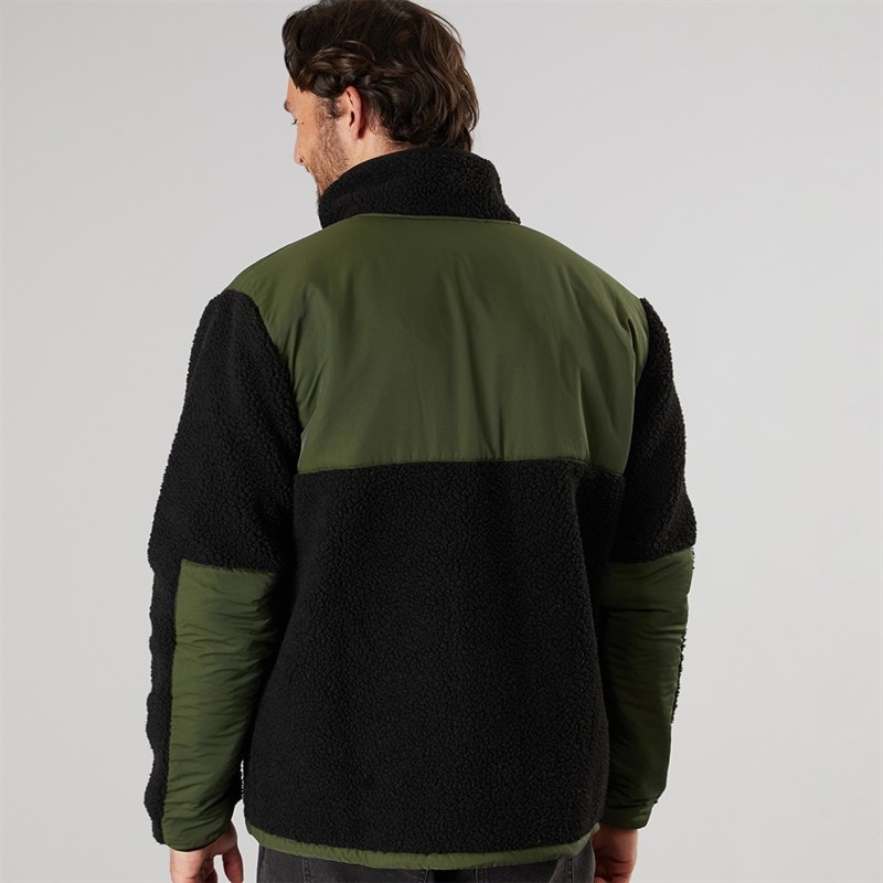 Resteröds Mens Panel Zip Fleece Green - Image 2
