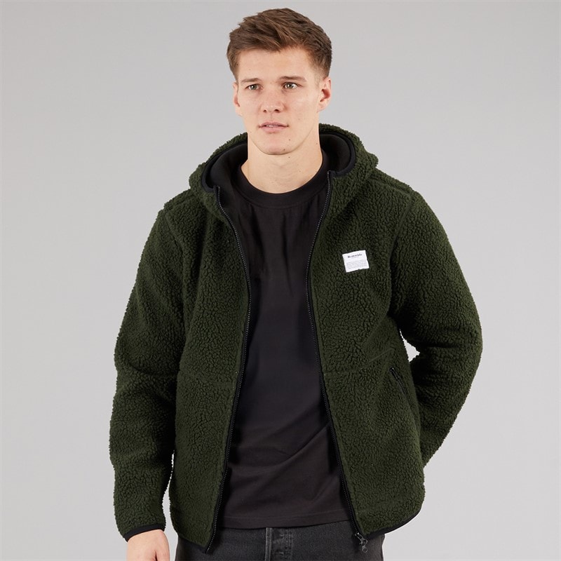 Resteröds Resterröds Mens Fleece Hoodie Jacket Green - Image 1
