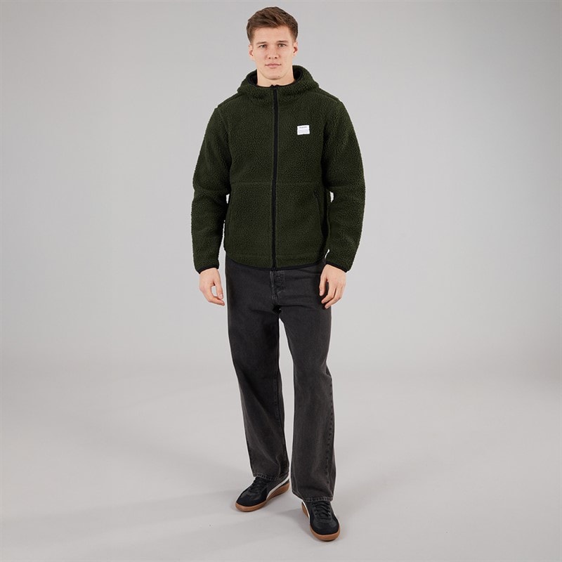 Resteröds Resterröds Mens Fleece Hoodie Jacket Green - Image 4