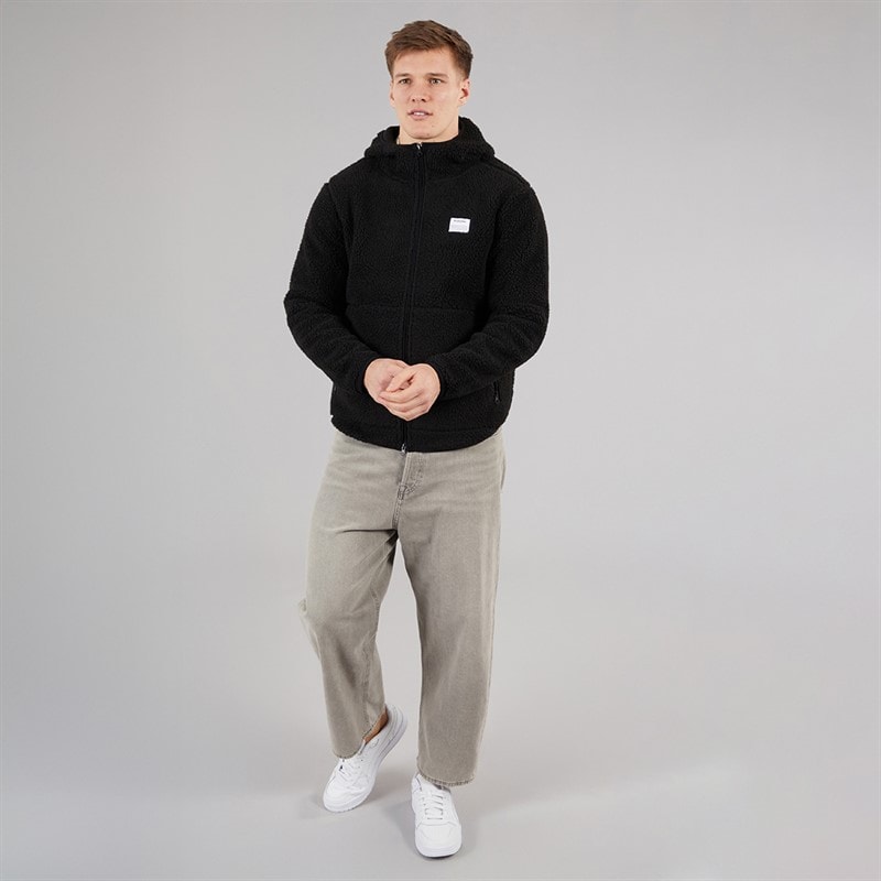 Resteröds Mens Fleece Hoodie Jacket Black - Image 4