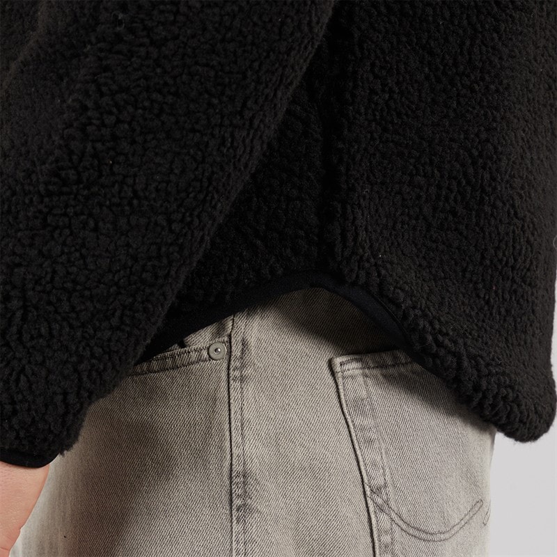 Resteröds Mens Fleece Hoodie Jacket Black - Image 5