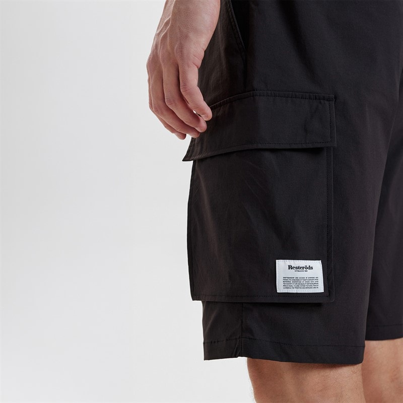 Resteröds Mens Cargo Shorts Black - Image 3