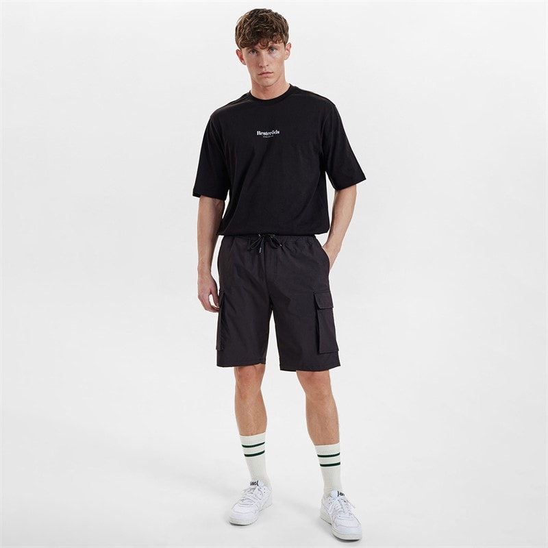 Resteröds Mens Cargo Shorts Black - Image 4