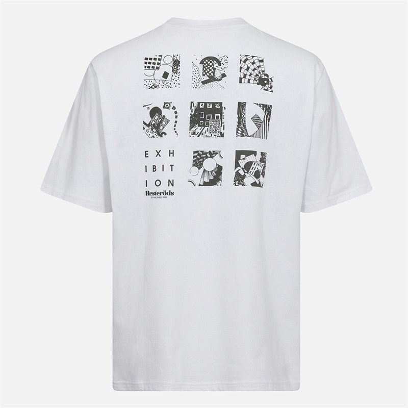 Resteröds Mens Tas Print T-Shirt White - Image 2
