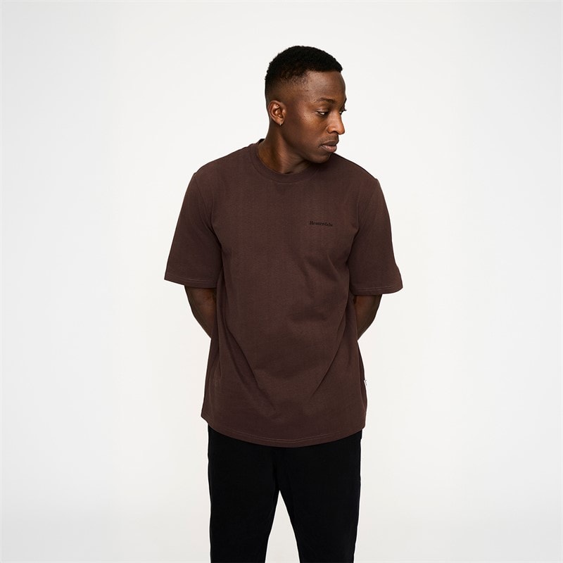 Resteröds Mens Tas Print T-Shirt Brown - Image 2