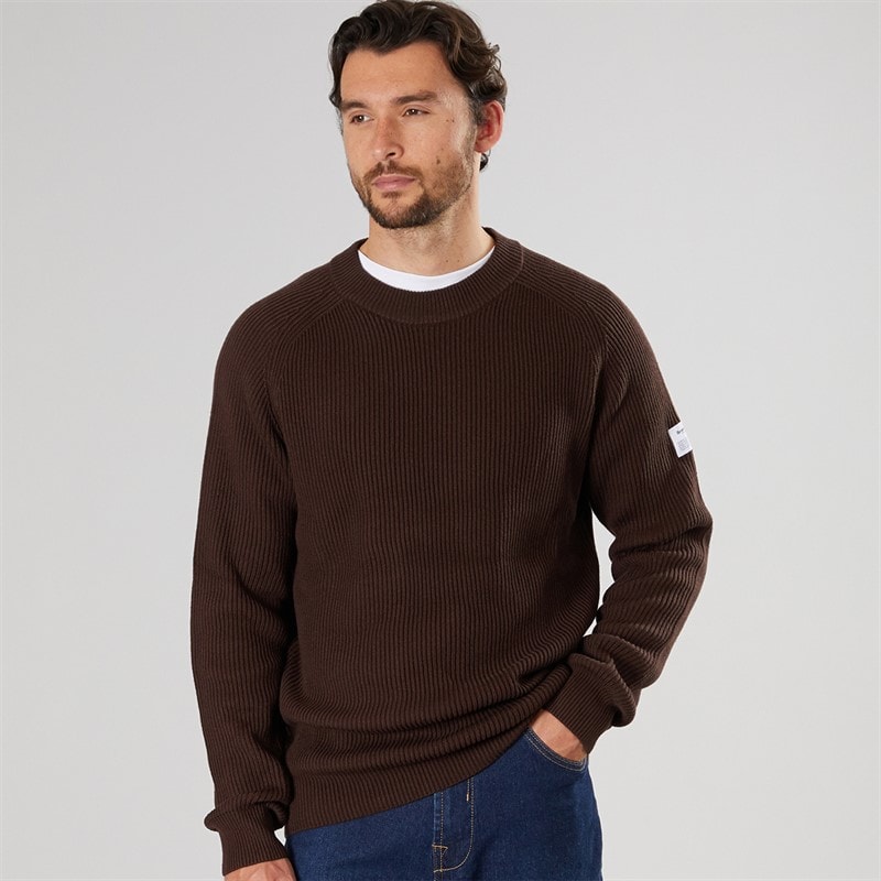 Resteröds Mens Knitted Pullover Brown