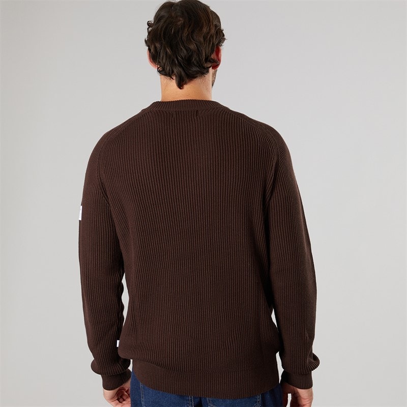 Resteröds Mens Knitted Pullover Brown - Image 2