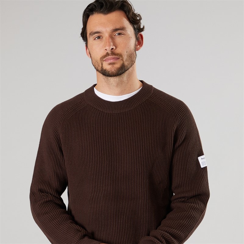 Resteröds Mens Knitted Pullover Brown - Image 3