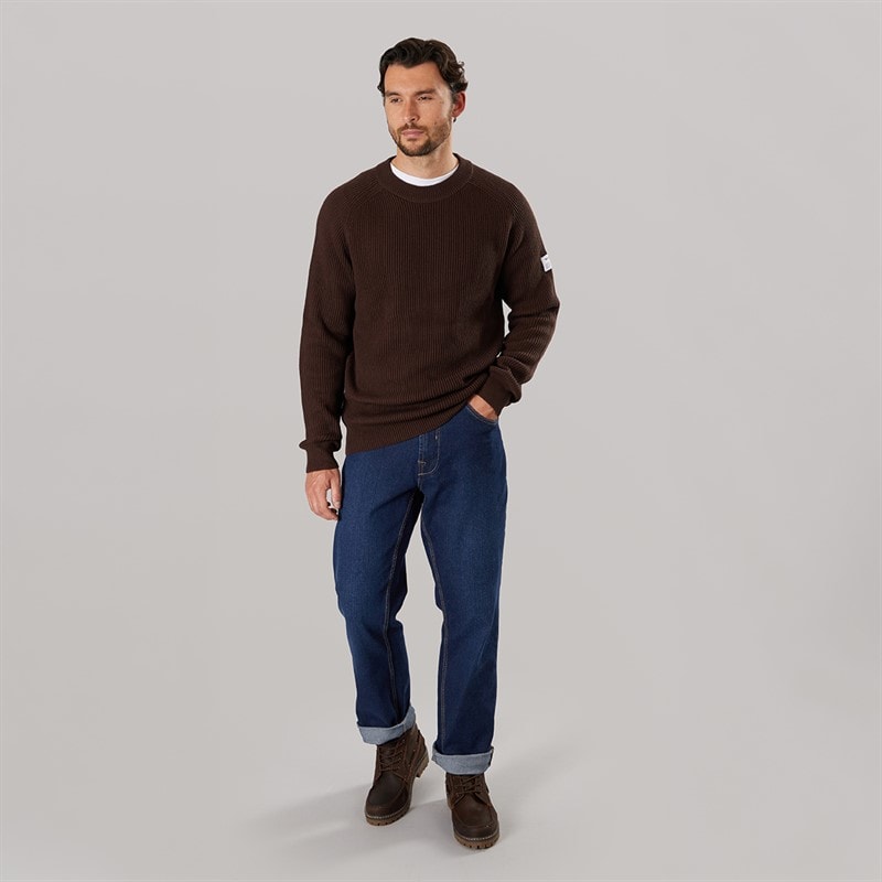 Resteröds Mens Knitted Pullover Brown - Image 4