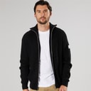 Resteröds Mens Knitted Zip Cardigan Black
