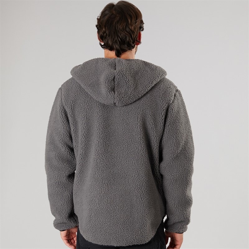 Resteröds Mens Fleece Hooded Jacket Grey - Image 2