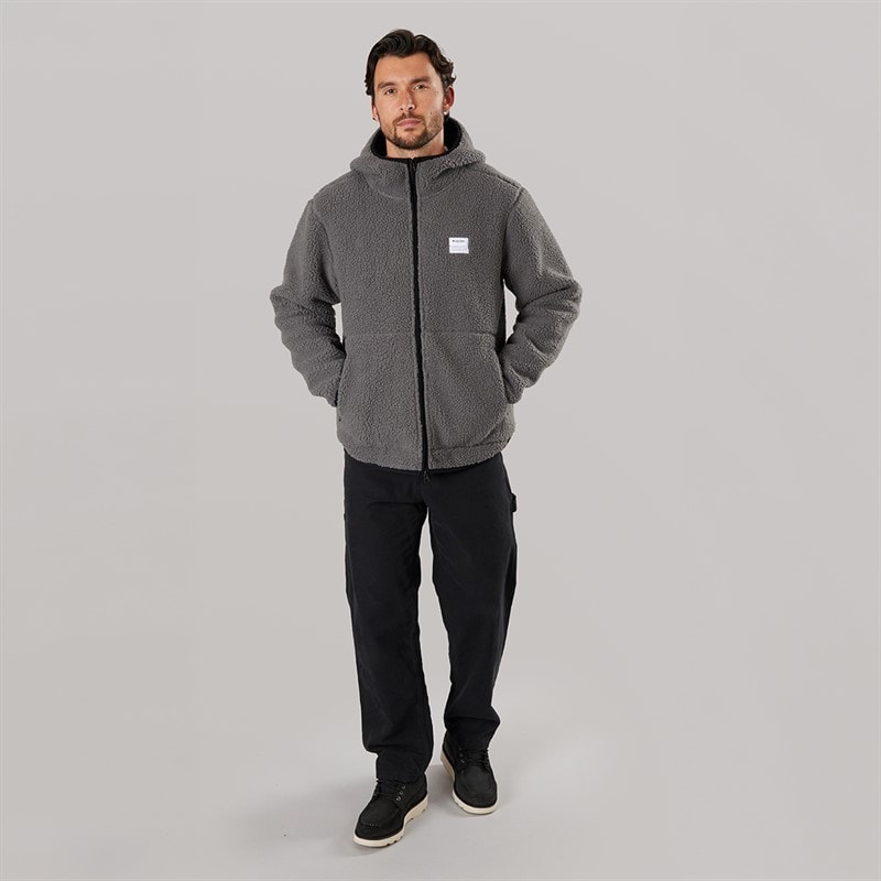 Resteröds Mens Fleece Hooded Jacket Grey - Image 4