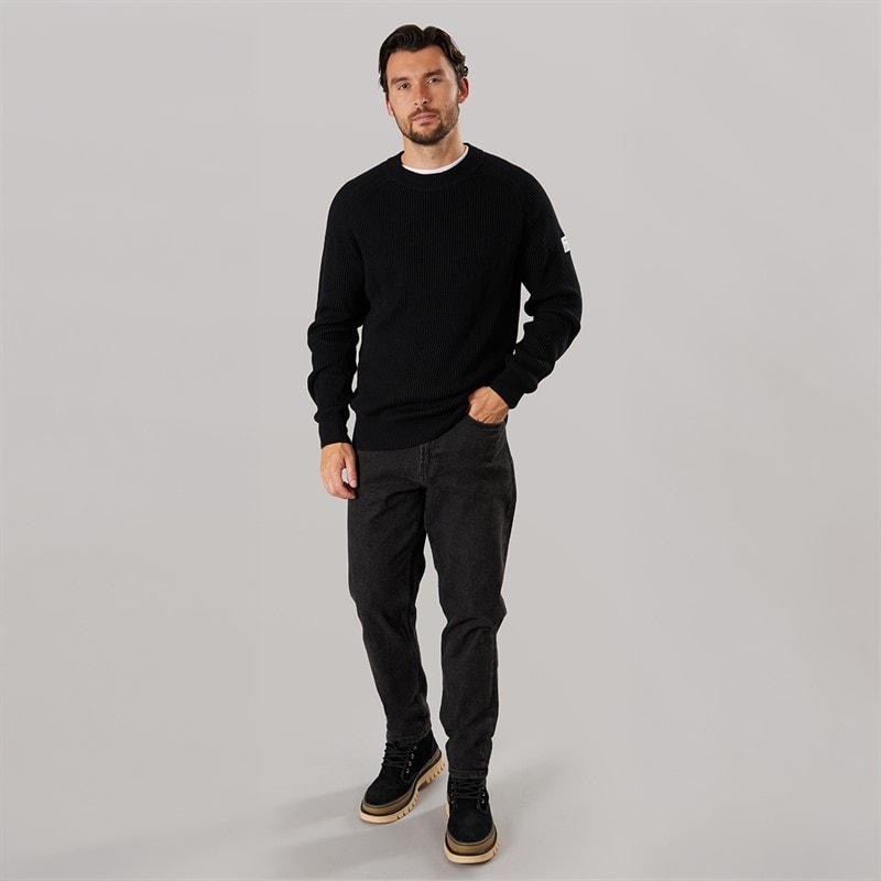 Resteröds Mens Knitted Pullover Black - Image 3