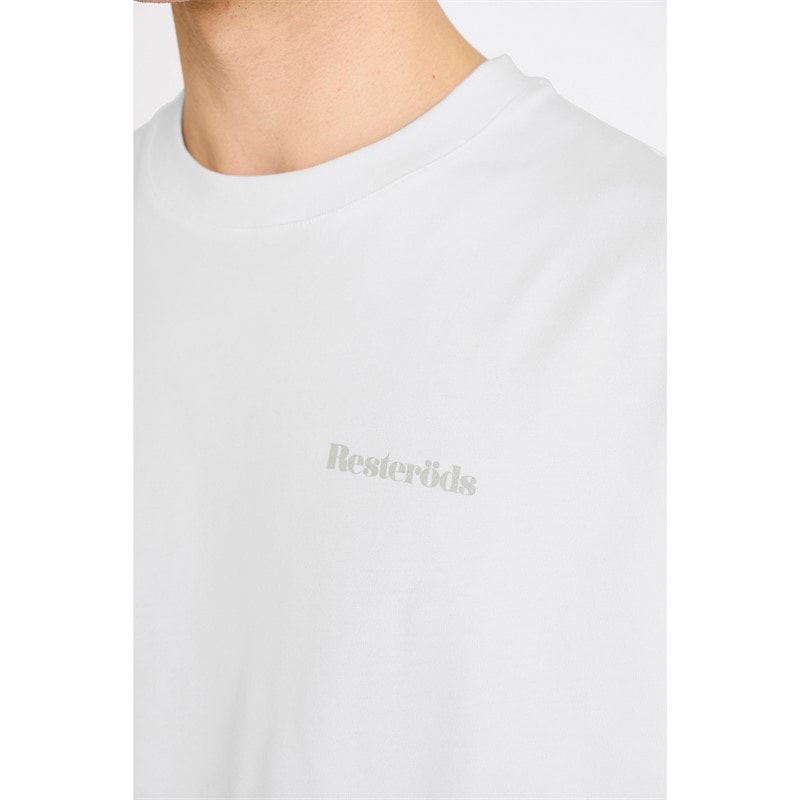 Resteröds Mens Tas Print T-Shirt White - Image 3