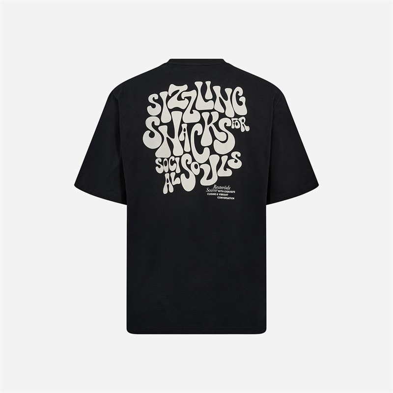Resteröds Mens Tas Print T-Shirt Black - Image 1