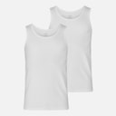 Resteröds Mens Two Pack Vests White