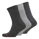 WEATHERPROOF Womens Three Pack Thermal Crew Socks Purple Heather/Medium Grey/Black Light Pastel Purple