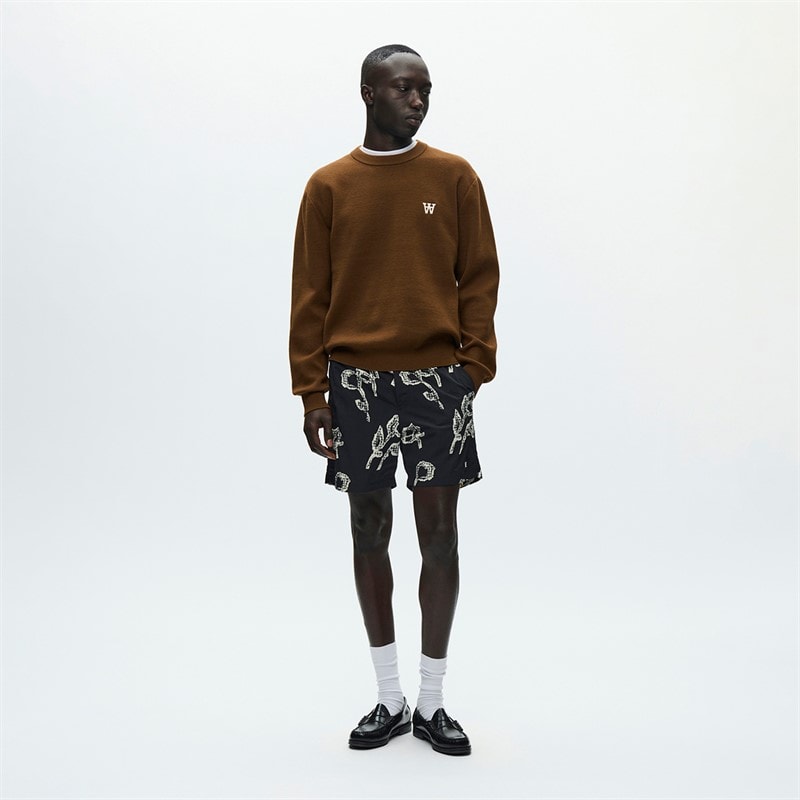 Wood Wood Mens Curt Crew Neck Jumper Desert Palm - Image 2