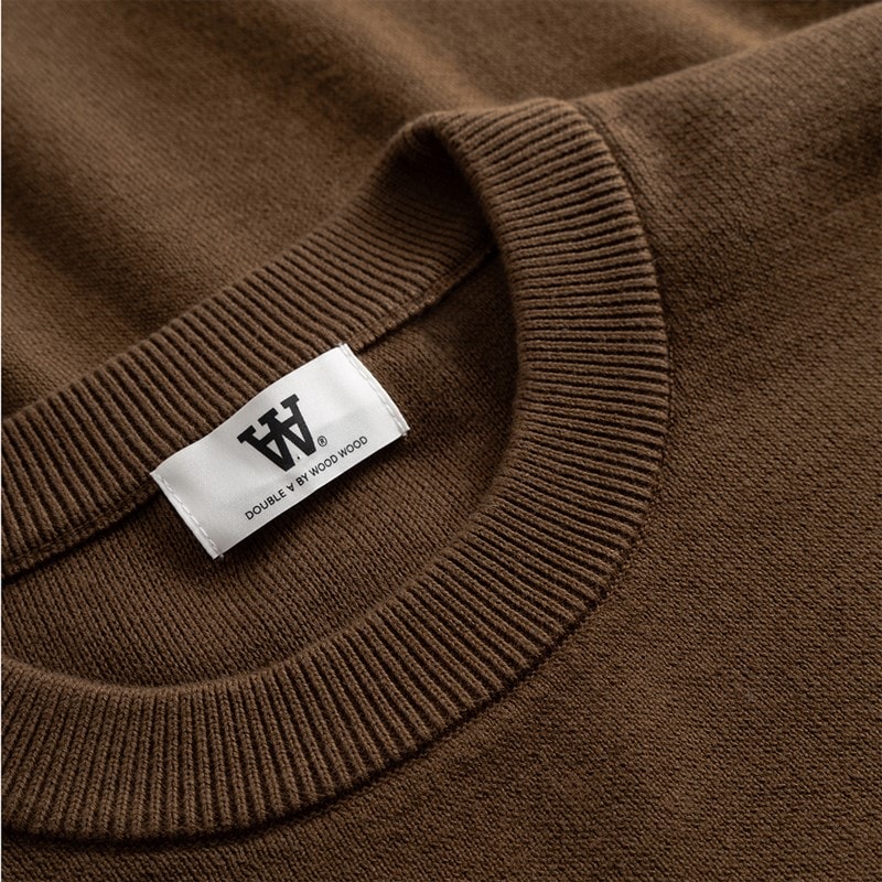 Wood Wood Mens Curt Crew Neck Jumper Desert Palm - Image 4