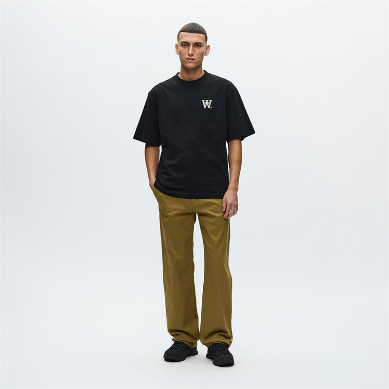 Wood Wood Mens Liam T-Shirt Black - Image 2