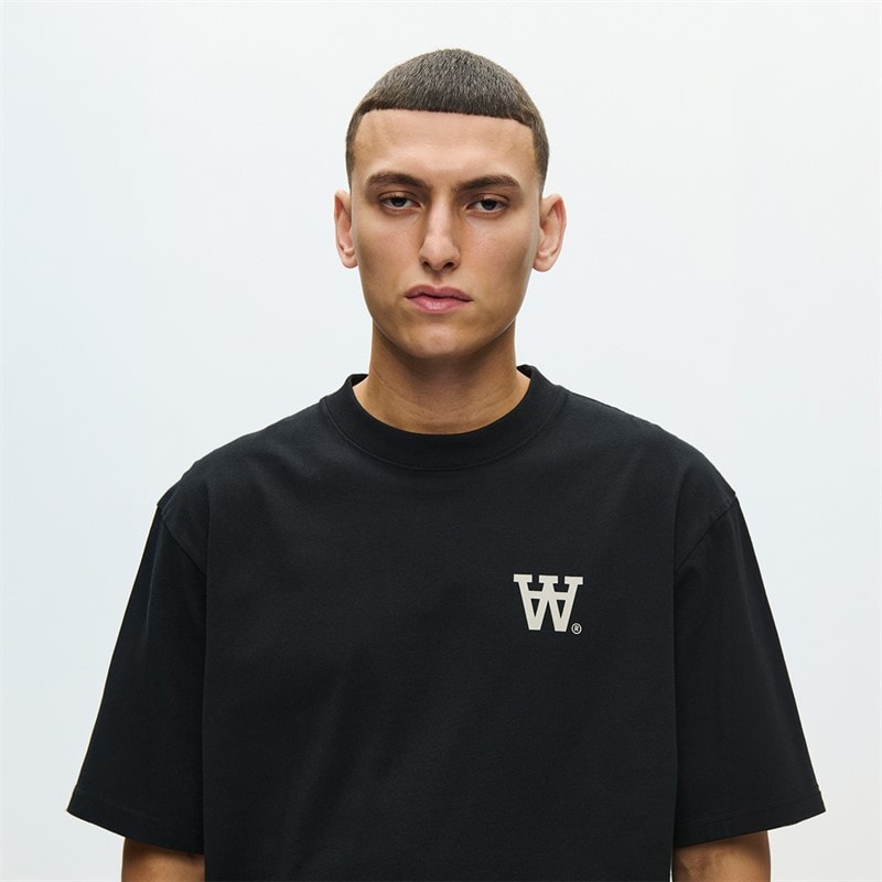 Wood Wood Mens Liam T-Shirt Black - Image 4
