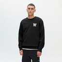 Wood Wood Mens Noel Chest Print Sweatshirt Black