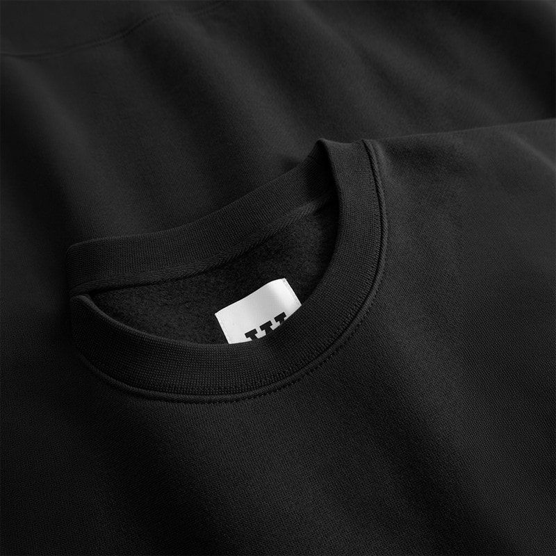 Wood Wood Mens Noel Chest Print Sweatshirt Black - Image 5