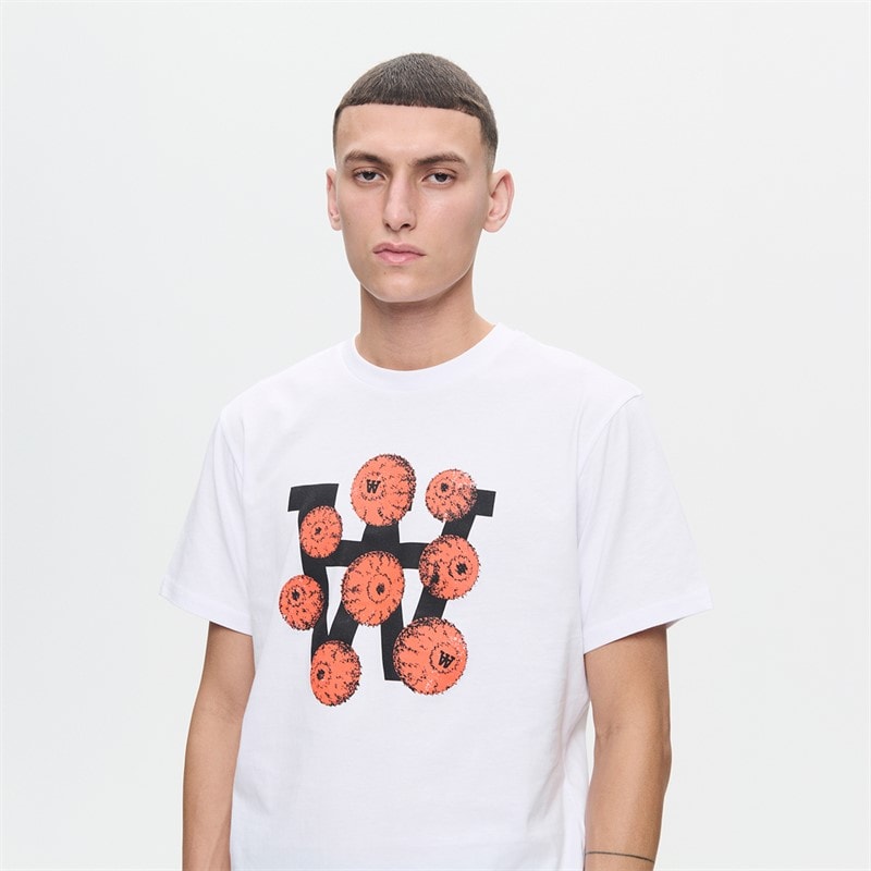 Wood Wood Mens Ace Eyes T-Shirt White - Image 4