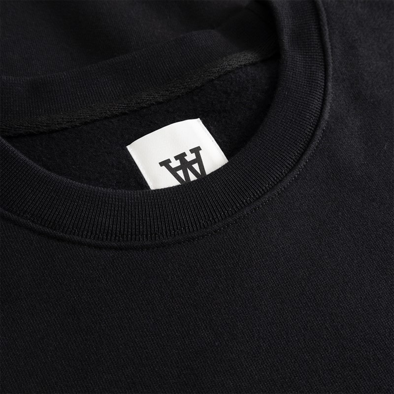Wood Wood Mens James Sweatshirt Black - Image 5