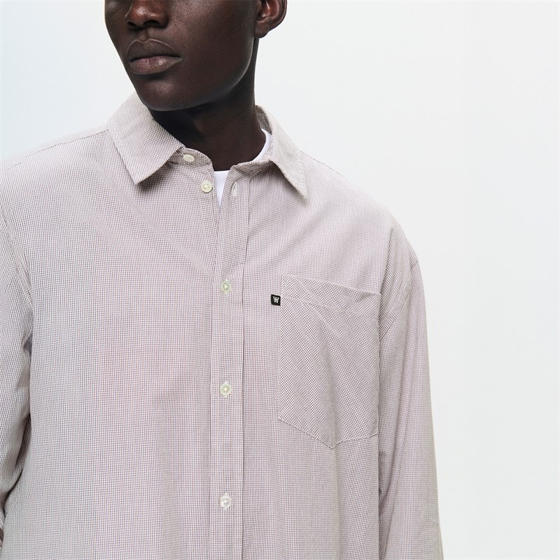 Wood Wood Mens Day Gingham Shirt Ephemera - Image 4