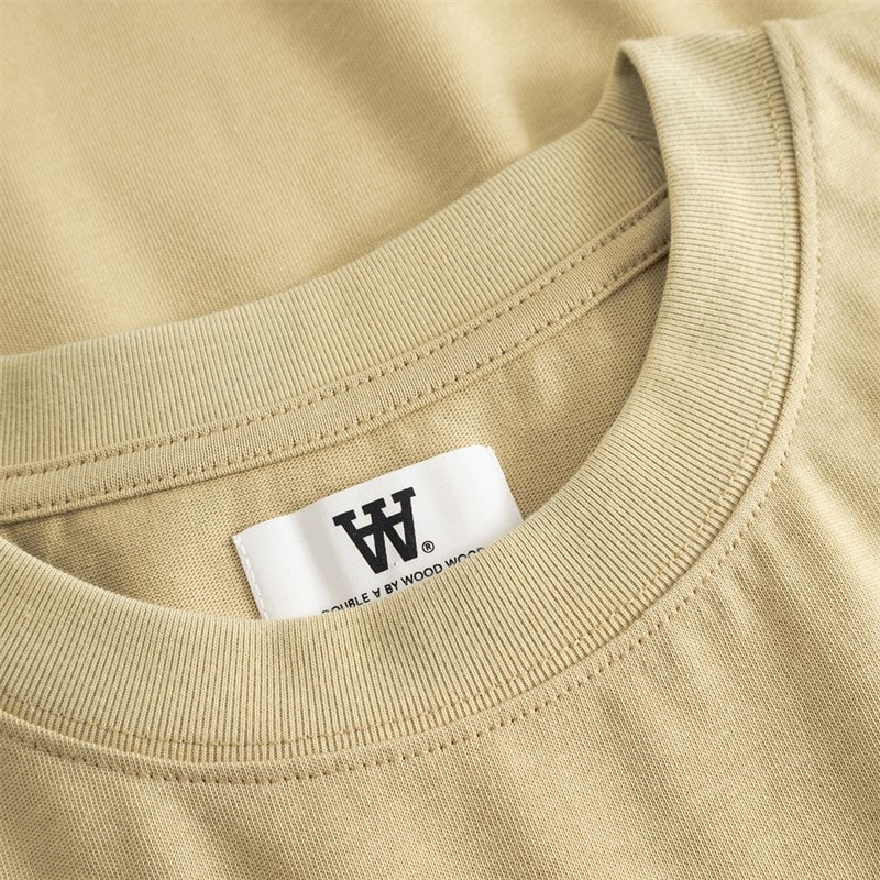 Wood Wood Mens Liam T-Shirt Pale Olive Green - Image 2