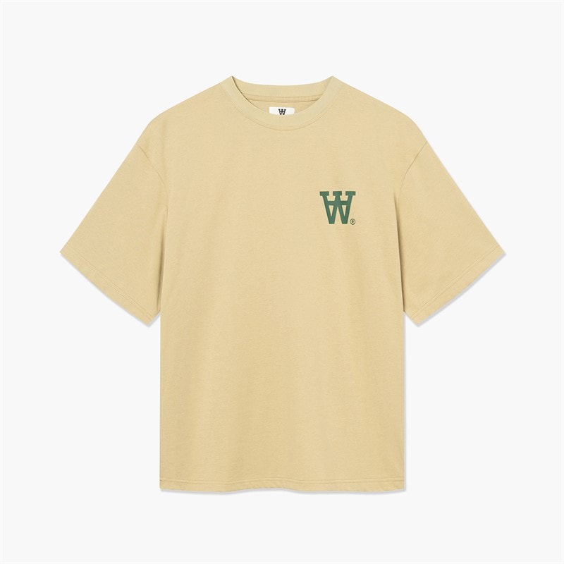 Wood Wood Mens Liam T-Shirt Pale Olive Green - Image 3
