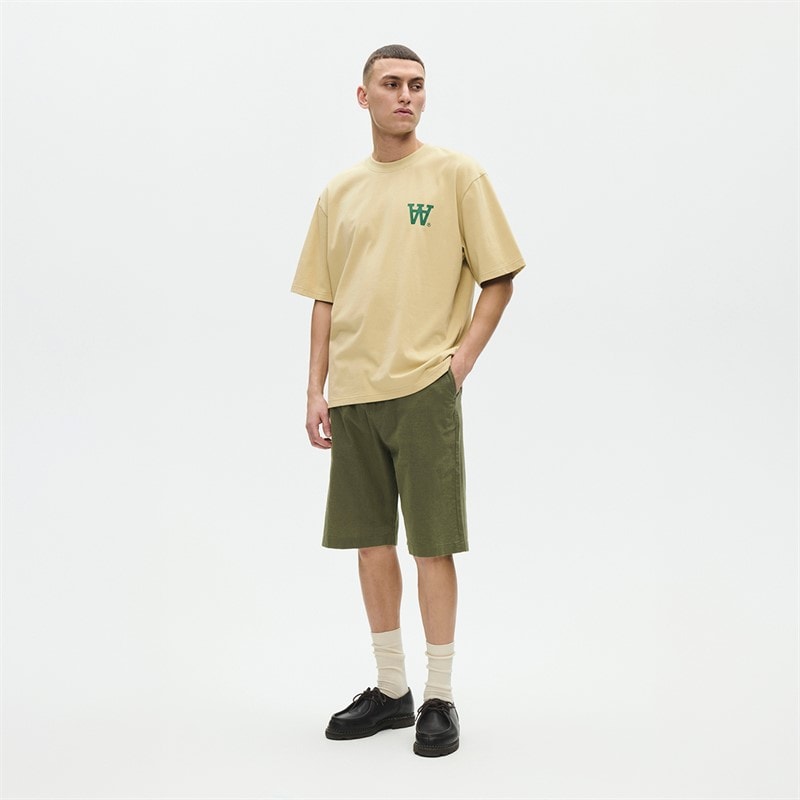 Wood Wood Mens Liam T-Shirt Pale Olive Green - Image 4