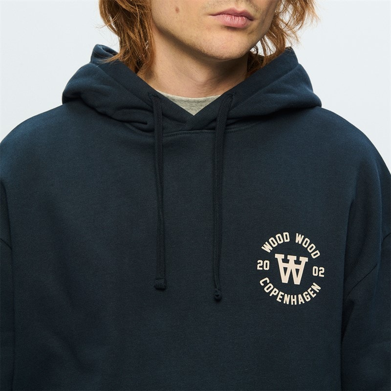 Wood Wood Mens Cass Hoodie Outer Space - Image 3