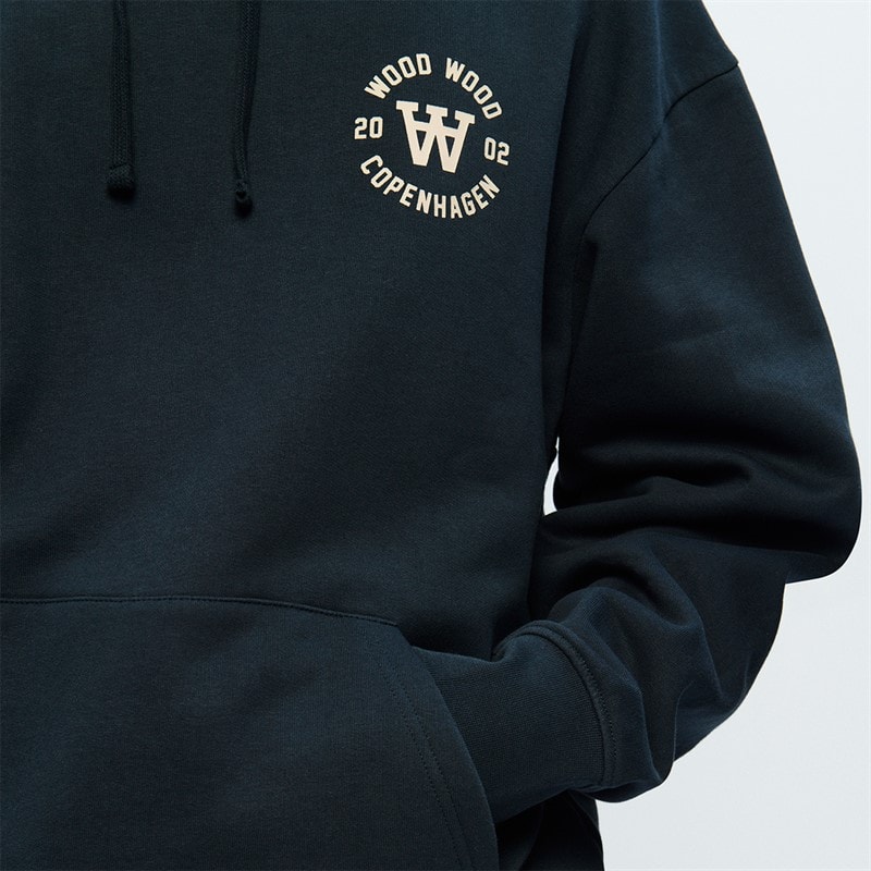 Wood Wood Mens Cass Hoodie Outer Space - Image 5