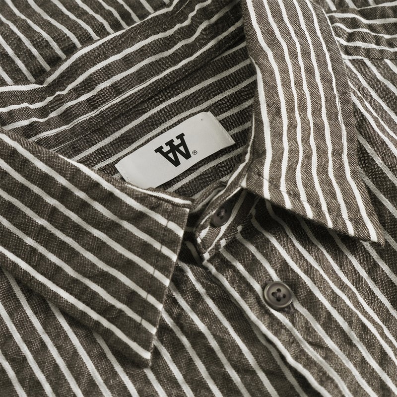 Wood Wood Mens Adrian Shirt Delicioso Stripe - Image 2