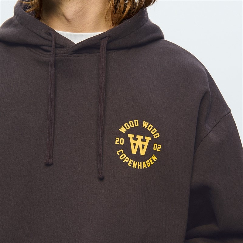 Wood Wood Mens Cass Hoodie Licorice - Image 3