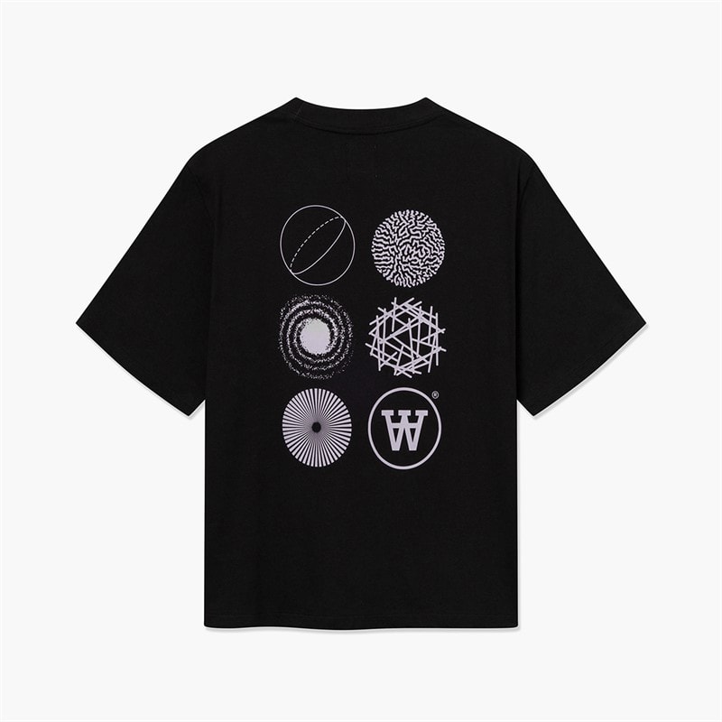 Wood Wood Mens Liam T-Shirt Black - Image 2