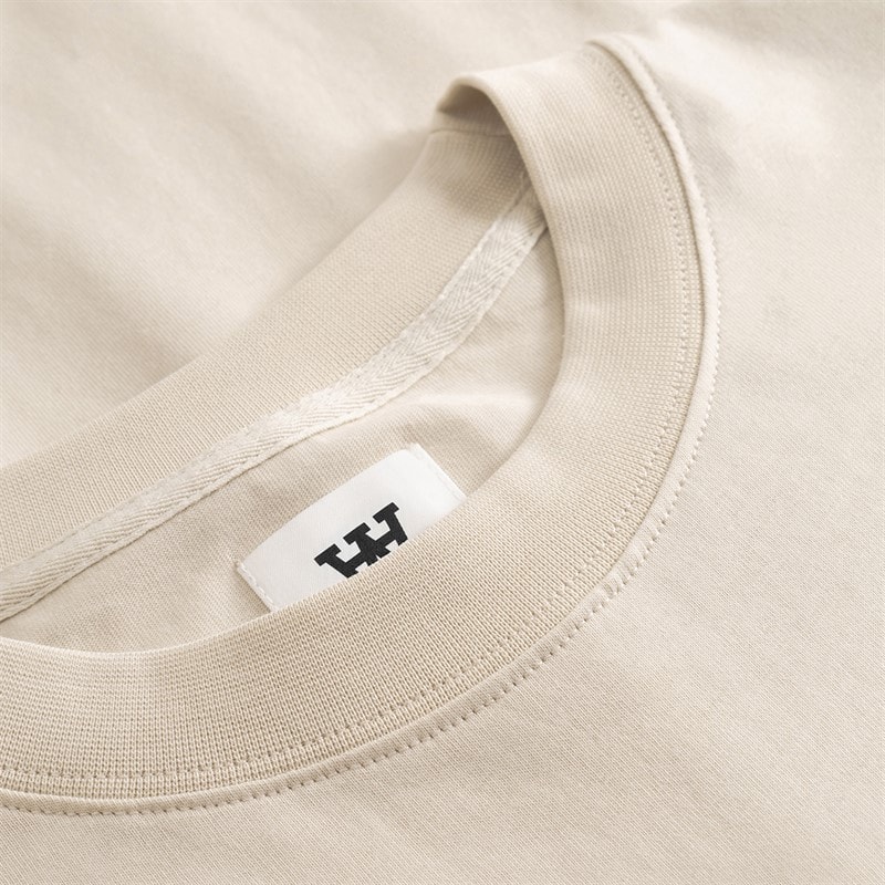 Wood Wood Mens Liam Long Sleeve T-Shirt Silver Birch - Image 2