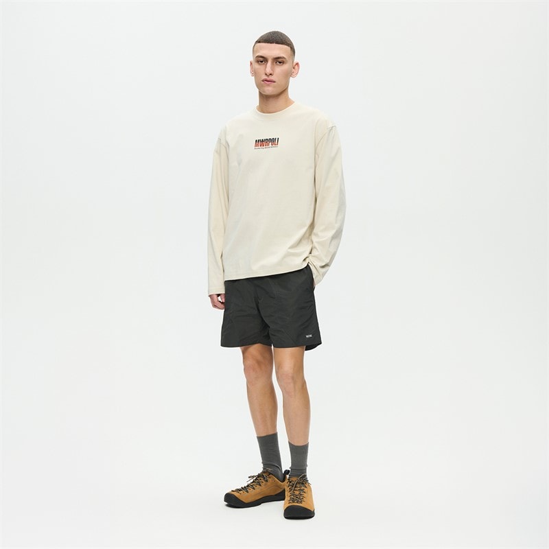 Wood Wood Mens Liam Long Sleeve T-Shirt Silver Birch - Image 4