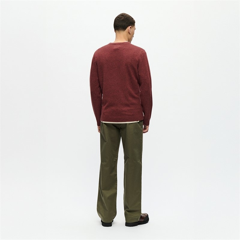 Wood Wood Mens Tay Knitted Jumper Decadent Chocolate Melange - Image 3