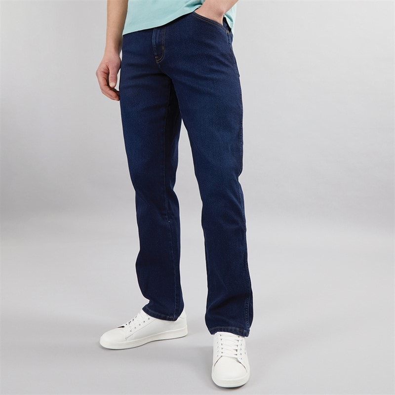Wrangler Mens Texas Straight Fit Jeans Cosmic Blue