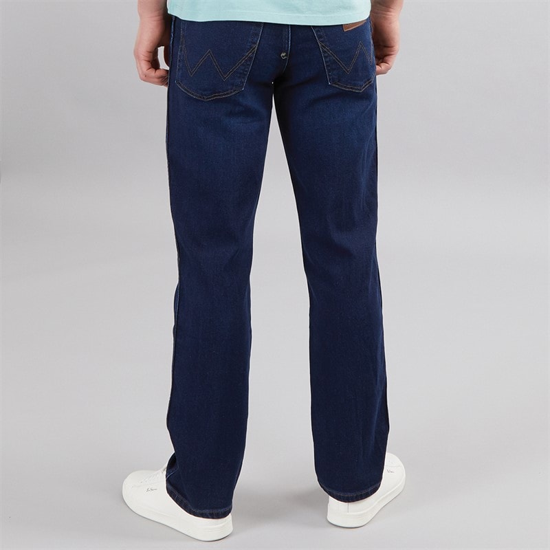 Wrangler Mens Texas Straight Fit Jeans Cosmic Blue - Image 2