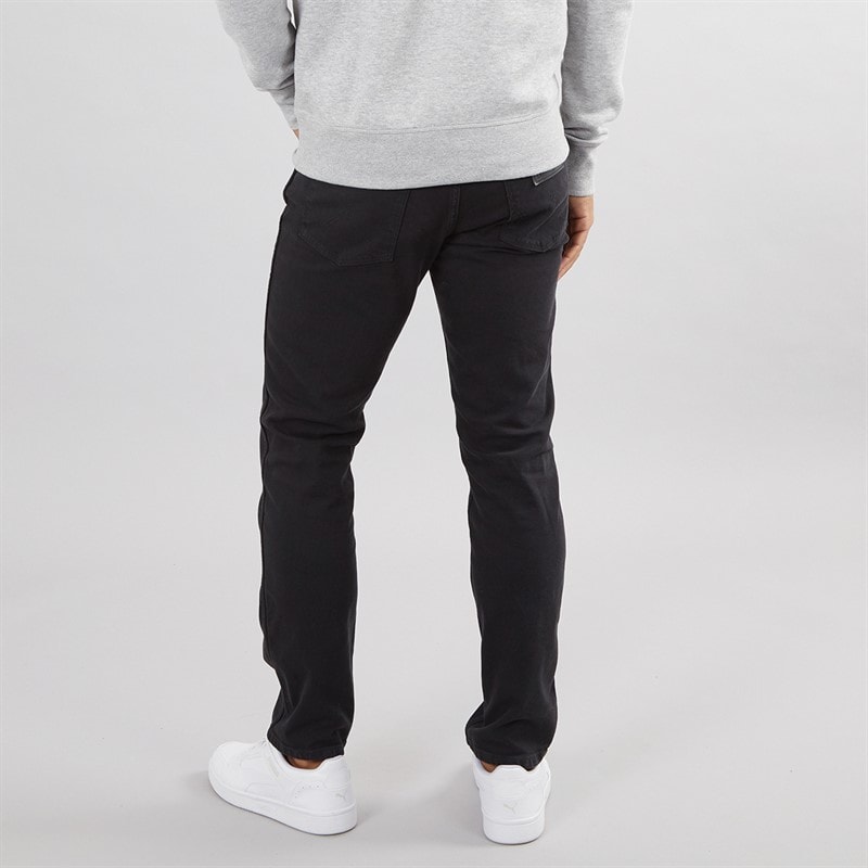 Wrangler Mens Greensboro Straight Fit Jeans Black Rinse - Image 2