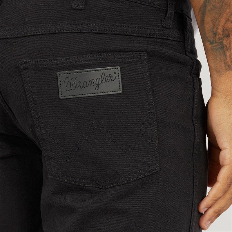 Wrangler Mens Horizon Regular Bootcut Jeans Black Rinse - Image 3
