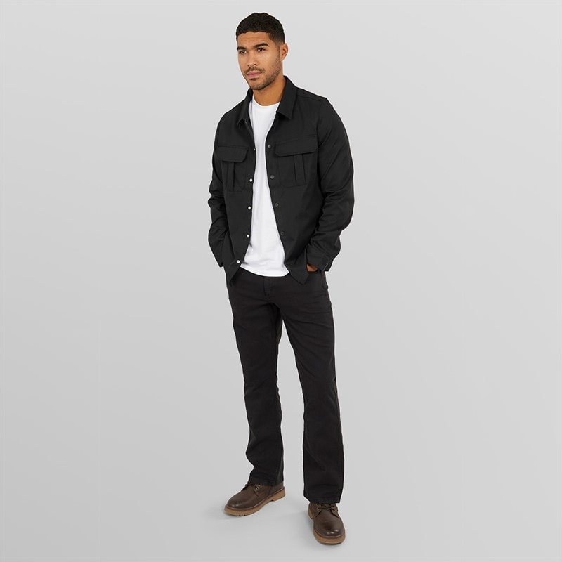 Wrangler Mens Horizon Regular Bootcut Jeans Black Rinse - Image 4
