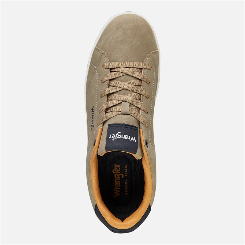 Wrangler Mens Bennet Trainers Simply Taupe - Image 4