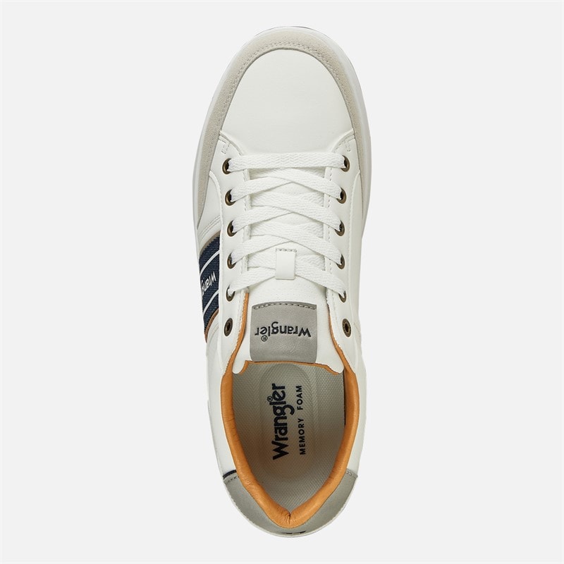Wrangler Mens Butch Trainers Bright White - Image 4
